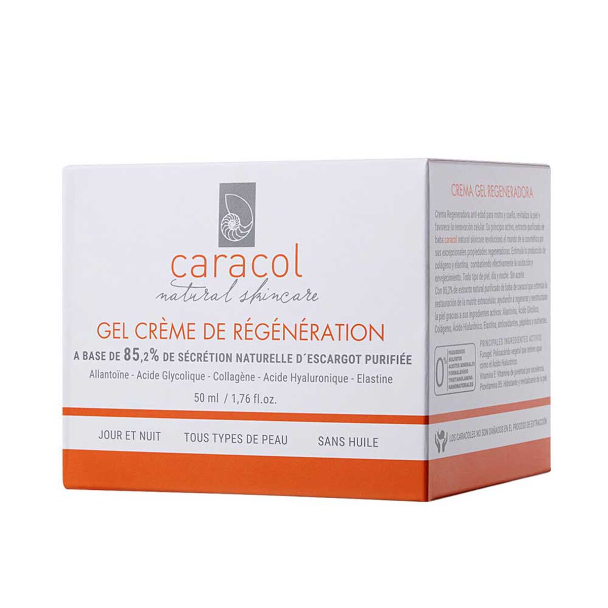 Crema Gel de Regeneración Facial Caracol Natural 50 ml