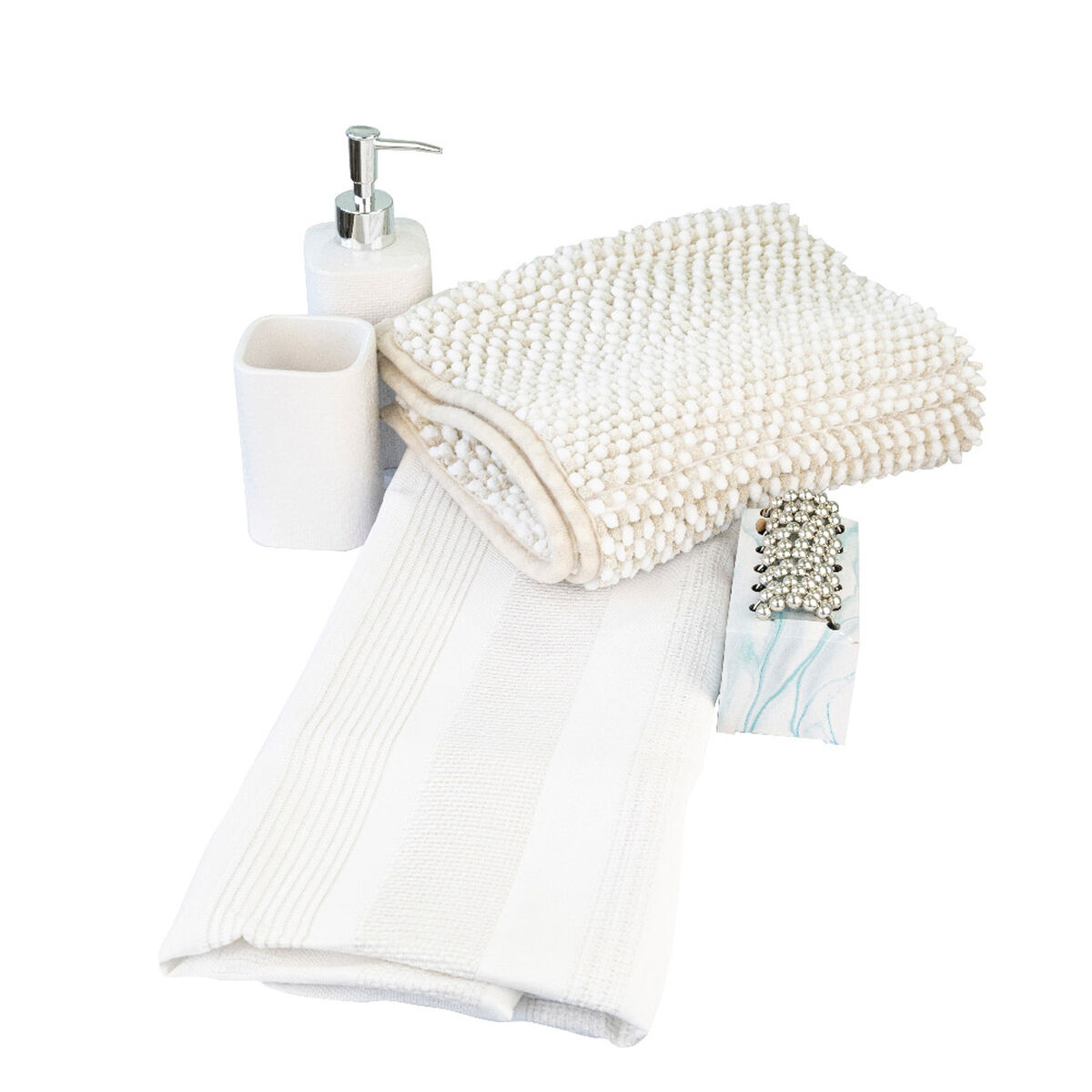 Set de Ba&ntilde;o Doral Sofia 17 Piezas Beige