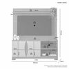 Centro Entretenimiento Almore Budapest Hasta 70" Cinamomo y Off White