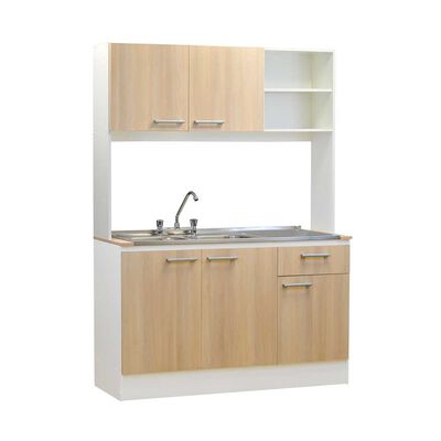 Kit Cocina Mobikit Lonquimay 1 Caj&oacute;n 5 Puertas Acacia