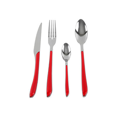 Imagen 2 del producto Juego de Cuchillería Doral Colorful 24 Piezas Rojo