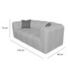 Juego de Living A&M Home Leonol 3,1,1 Cuerpos Gris