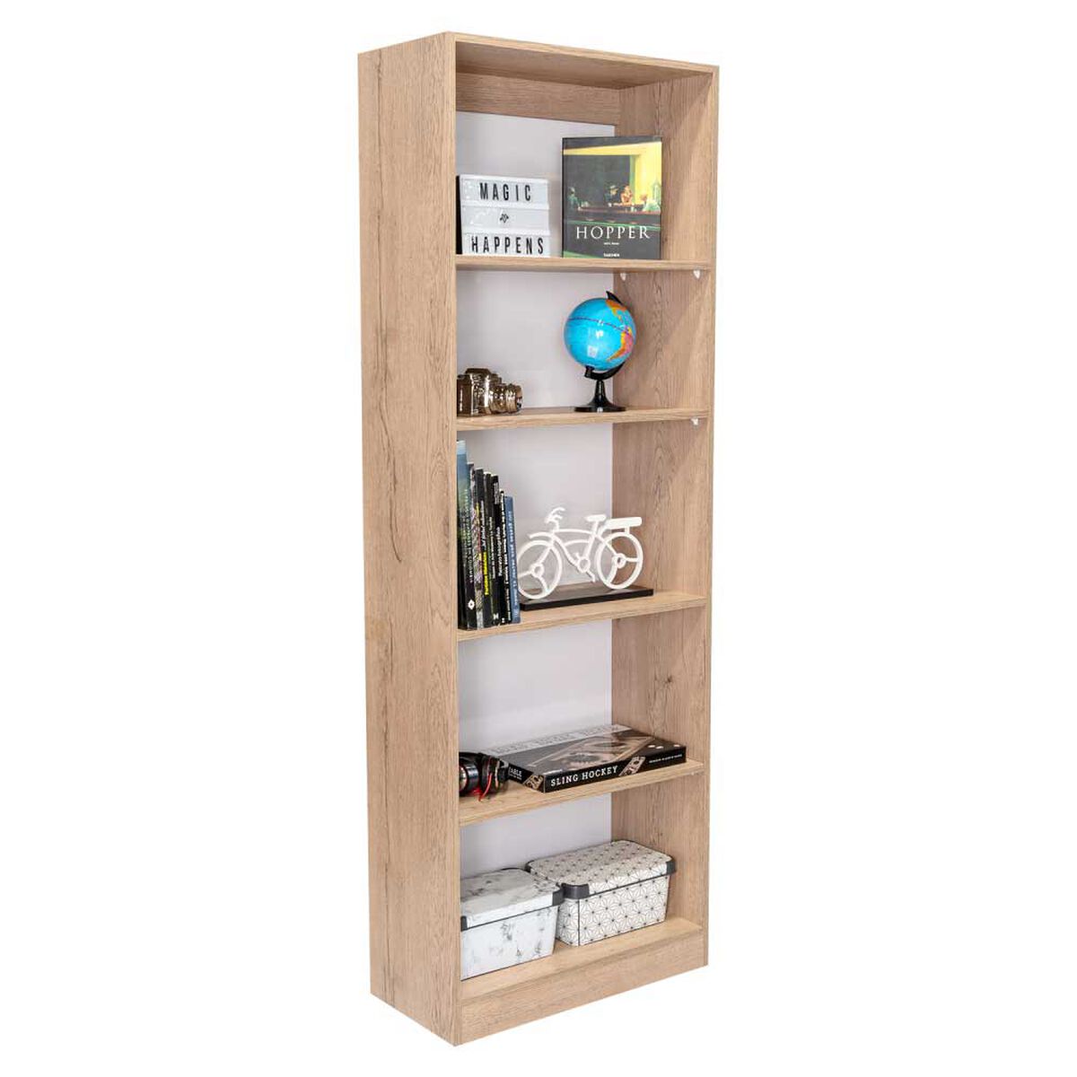 Estante TuHome Home E3 Macadamia Cart&oacute;n Blanco