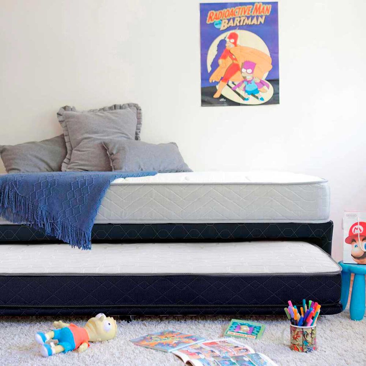 Div&aacute;n Flex 1 Plaza Urbano  + Respaldo + Velador Asturia