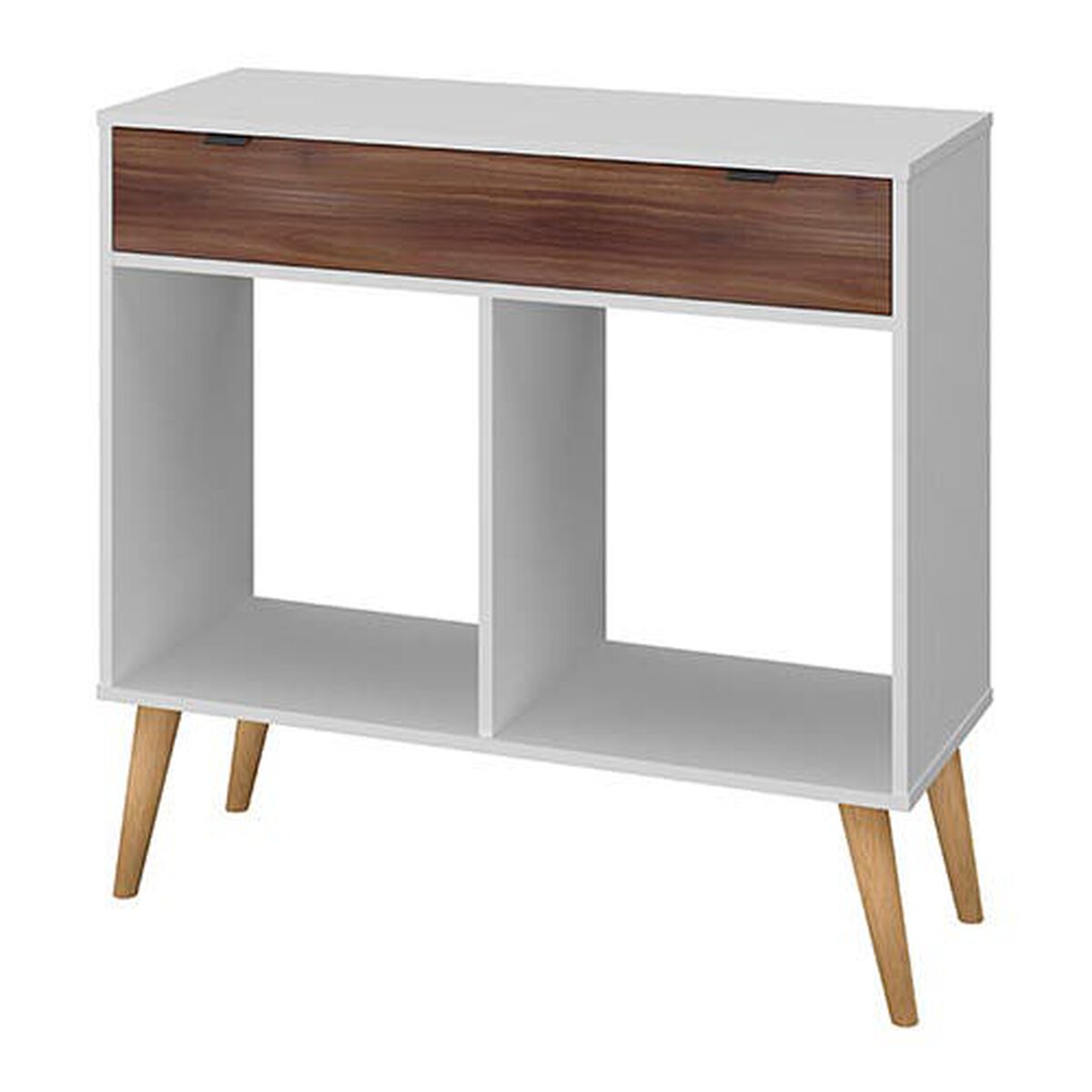 Mesa de Arrimo Home Mobili Aran Blanco Café