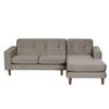 Sofá Seccional Derecho Latam Home Salermo Tela Velvet 3 Cuerpos Gris