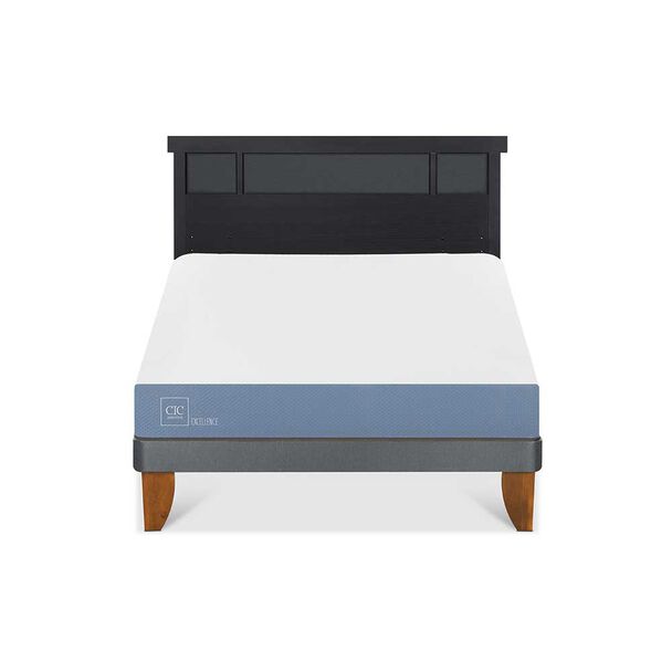 Cama Europea CIC 2 Plazas Excellence Plus + Respaldo Dublin Negro