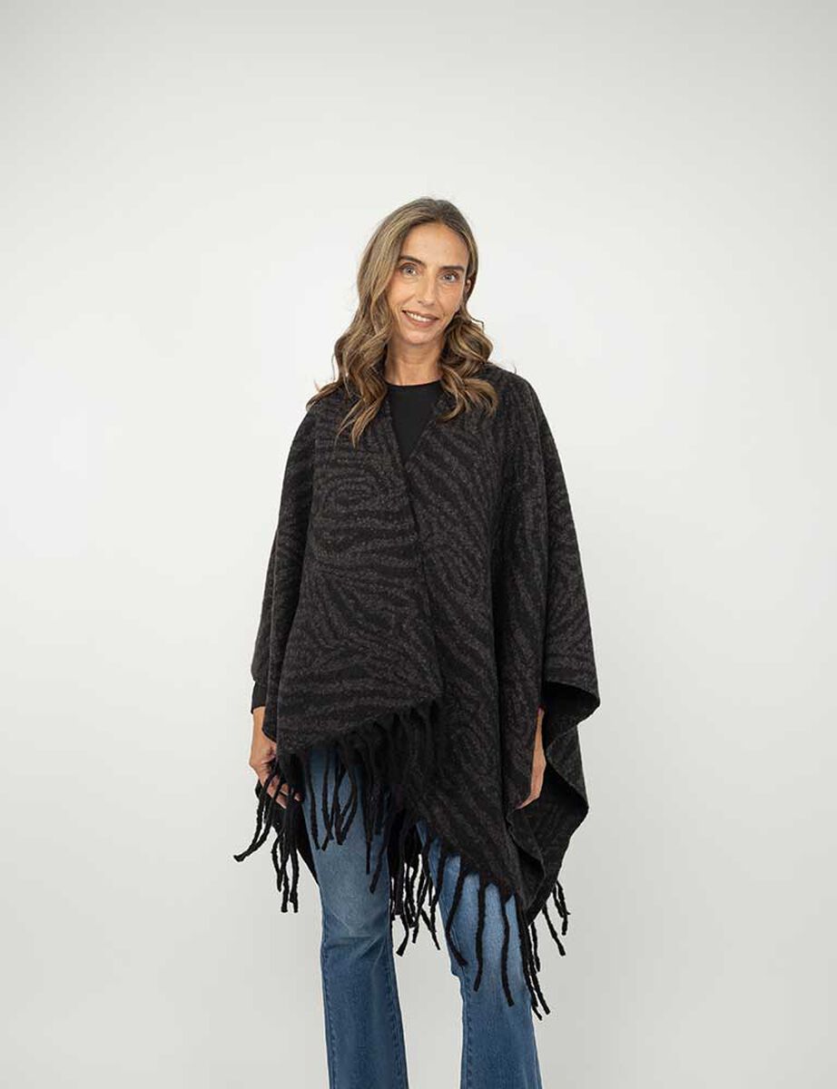 Ruana Tejida Mujer Bside