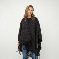 Ruana Tejida Mujer Bside