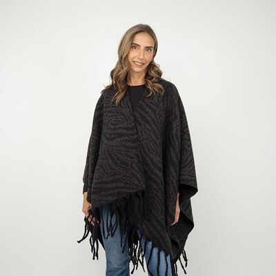 Ruana Tejida Mujer Bside