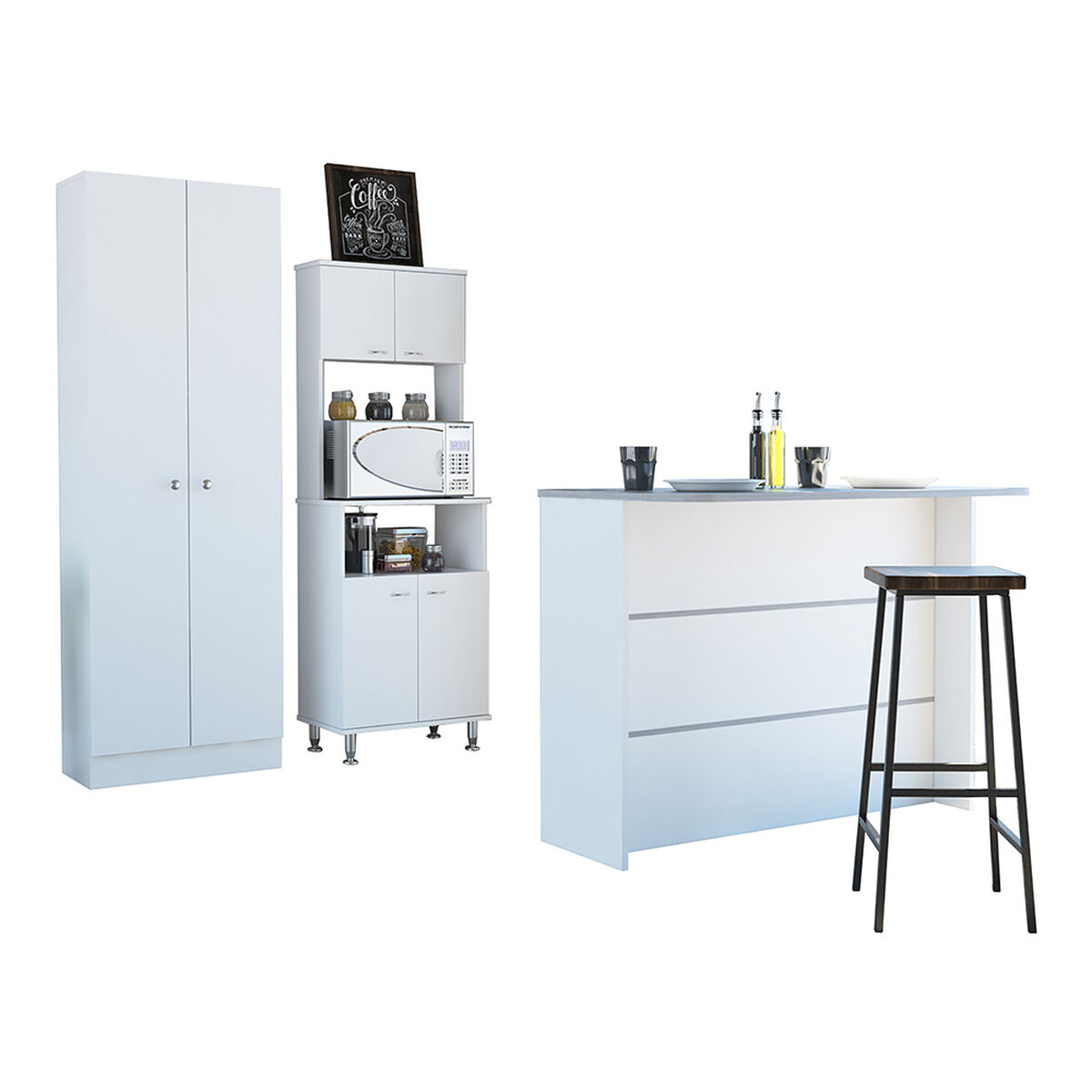Mueble Cocina 54 + Barra de Cocina + Optimizador TuHome Kitchen