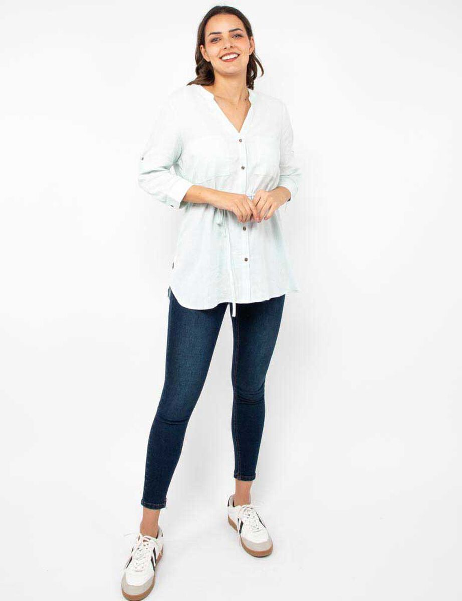 Blusa Lisa Manga 3/4 Mujer Zibel