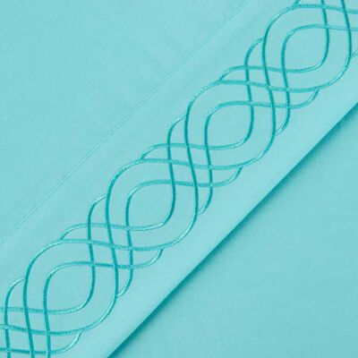 Imagen 2 del producto Juego de Sábanas Illusions King Bordada Waterspout Celeste