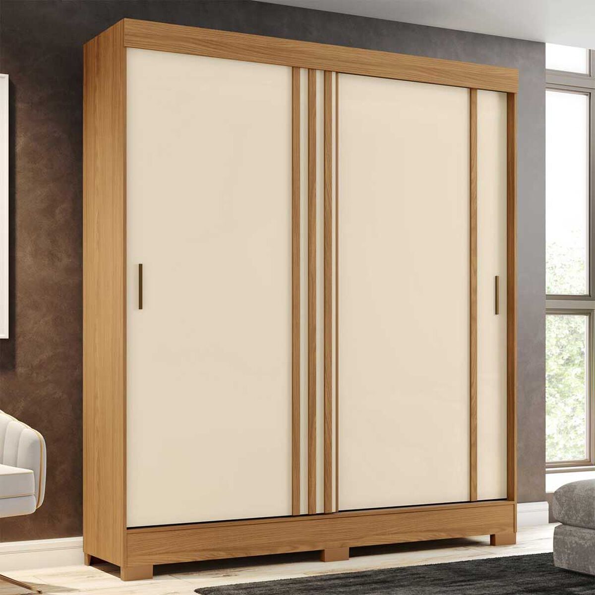 Clóset Home Mobili Amy Flex 2 Puertas 2 Cajones Beige