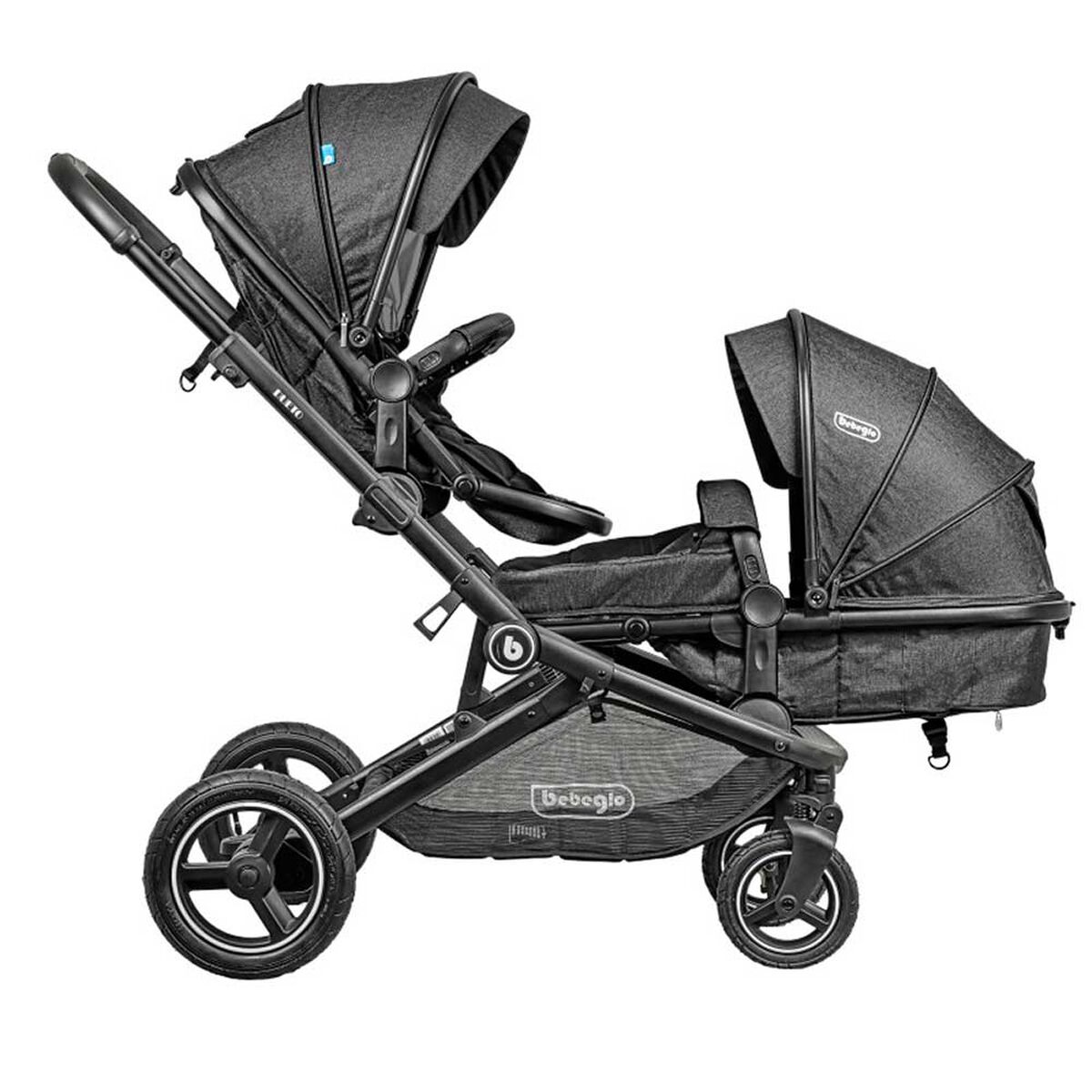 Coche Travel System Dueto Negro Bebeglo