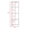 Biblioteca TuHome Easy Caramelo 2 Puertas