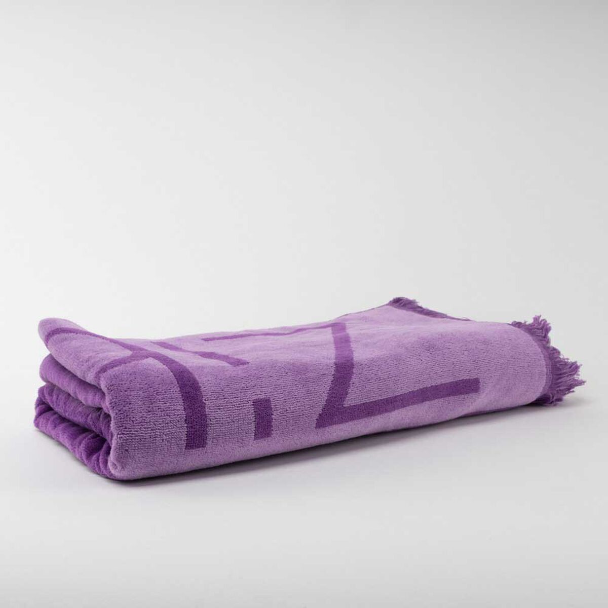 Toalla de Playa Jacquard Zibel Violeta 100 x 180 cm.