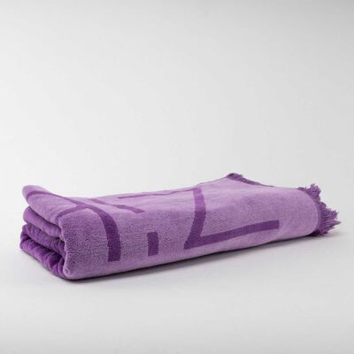 Toalla de Playa Jacquard Zibel Violeta 100 x 180 cm.