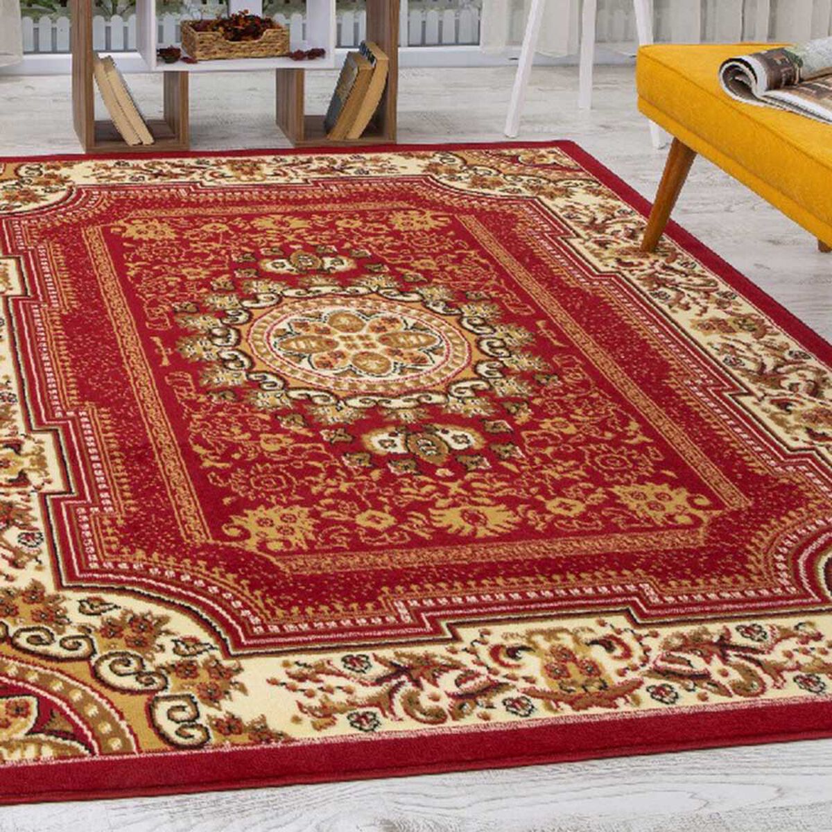 Alfombra Modalfo Kashan King Rojo 123 x 185 cm