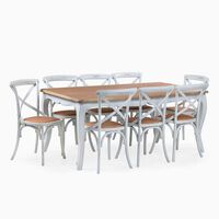 Juego de Comedor Spazzio Vittoria Blanco 8 Sillas