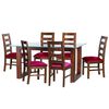 Juego de Comedor Latam Home Pamplona Segovia 6 Sillas Lino Gris Claro