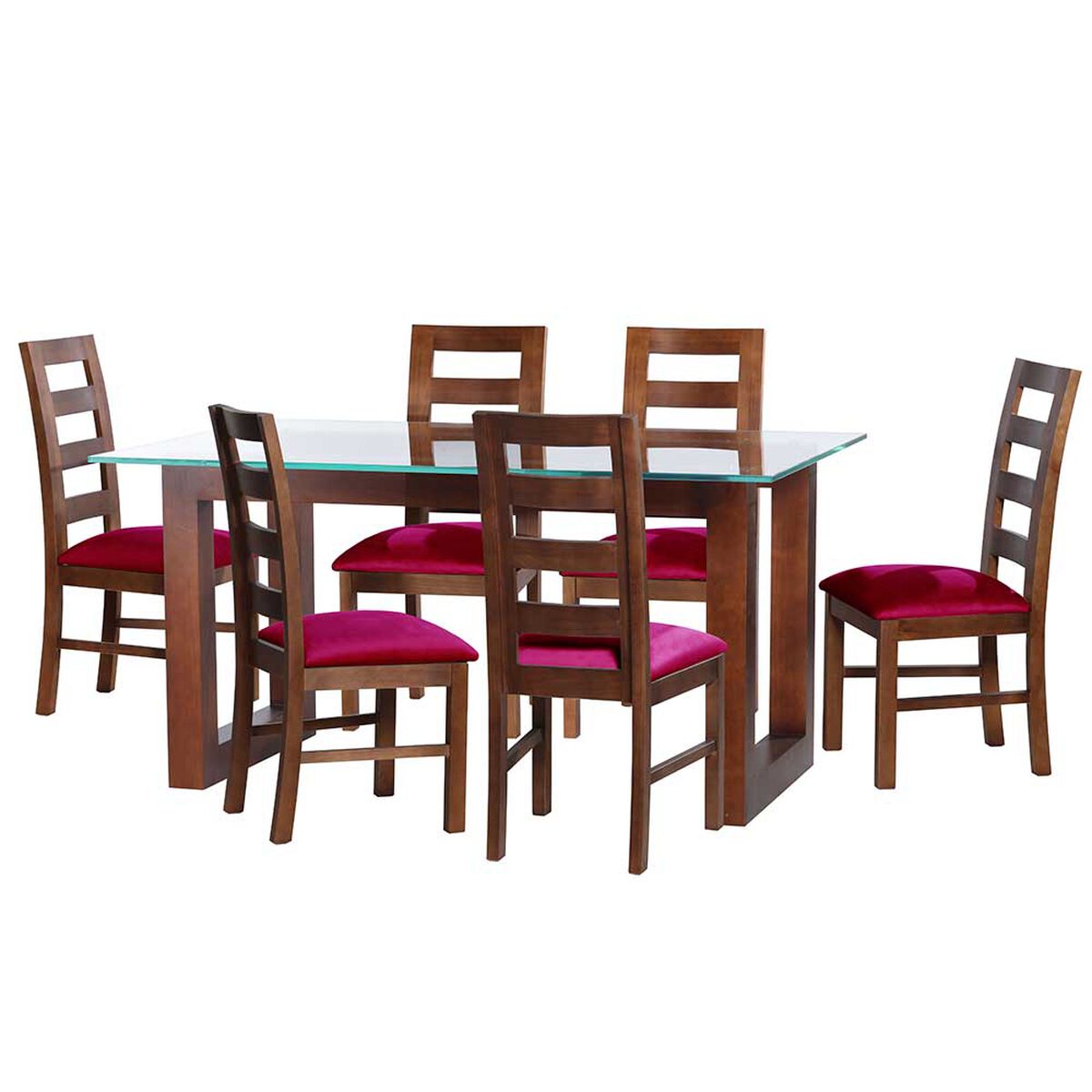 Juego de Comedor Latam Home Pamplona Segovia 6 Sillas Lino Gris Claro