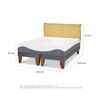 Cama Europea CIC Base Dividida 2 Plazas Alaska + Respaldo Miro Mostaza