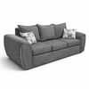 Sof&aacute; Elegant Detail New Houston 3 Cuerpos Gris