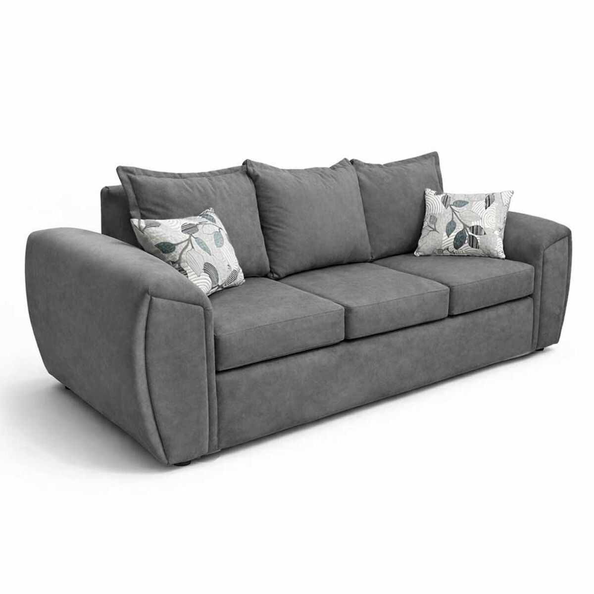 Sof&aacute; Elegant Detail New Houston 3 Cuerpos Gris