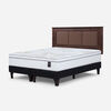 Cama Europea Rosen 2 Plazas Art 4 + Respaldo Rachel Chocolate