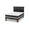 Cama Europea CIC 2 Plazas Ortopedic + Respaldo Torino Negro