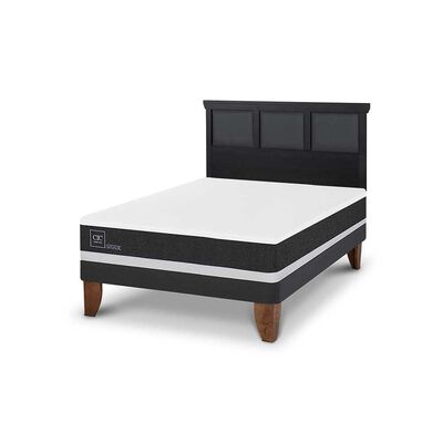 Imagen 2 del producto Cama Europea CIC 2 Plazas Ortopedic + Respaldo Torino Negro