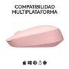 Mouse inal&aacute;mbrico &oacute;ptico Logitech M170 Rosado