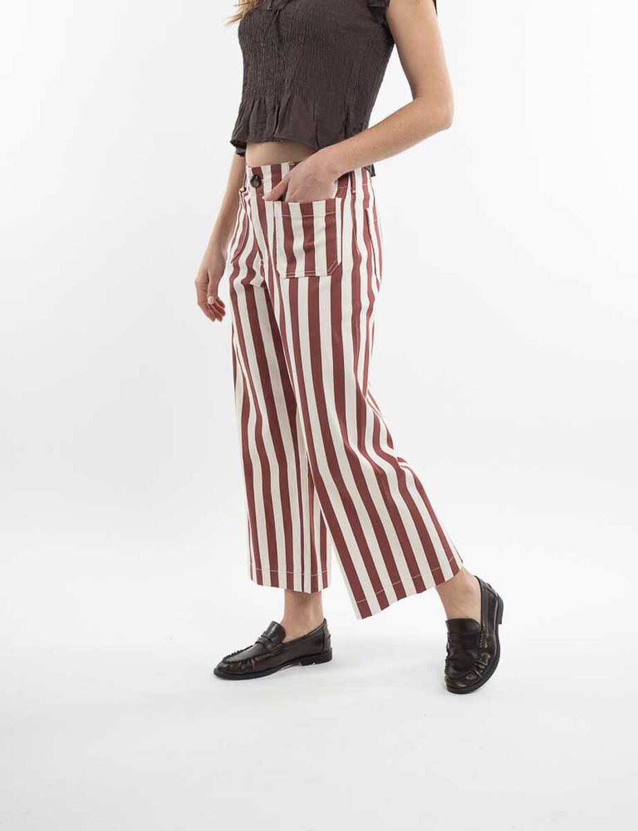 Pantal&oacute;n Rayas Culotte Mujer Zibel