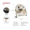 Ventilador de Mesa Thomas TH-20BNS Bronce/Negro