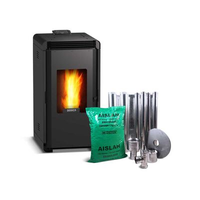 Pack Estufa a Pellet Bosca Hera + Charcoal +  Kit Interior