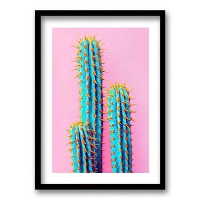 Imagen 1 del producto Cuadro Decorativo Retela Cactus Neón 50 x 35 cm