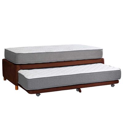 Cama Nido Latam Home 1,5 Plazas Zen Best Tela Chocolate