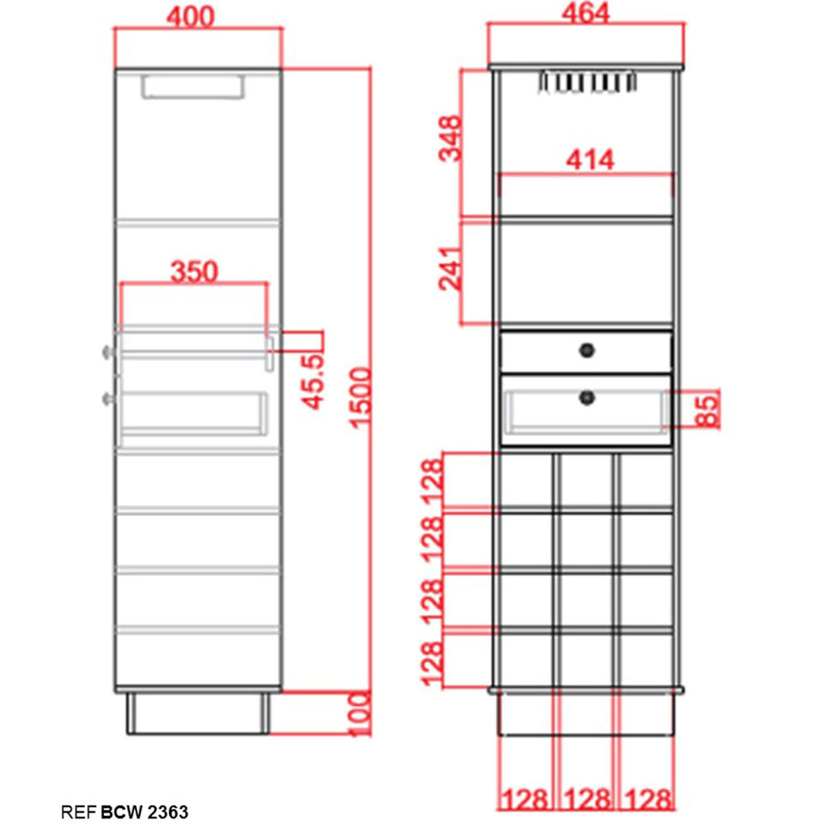 Mueble Bar +Biblioteca TuHome Classic