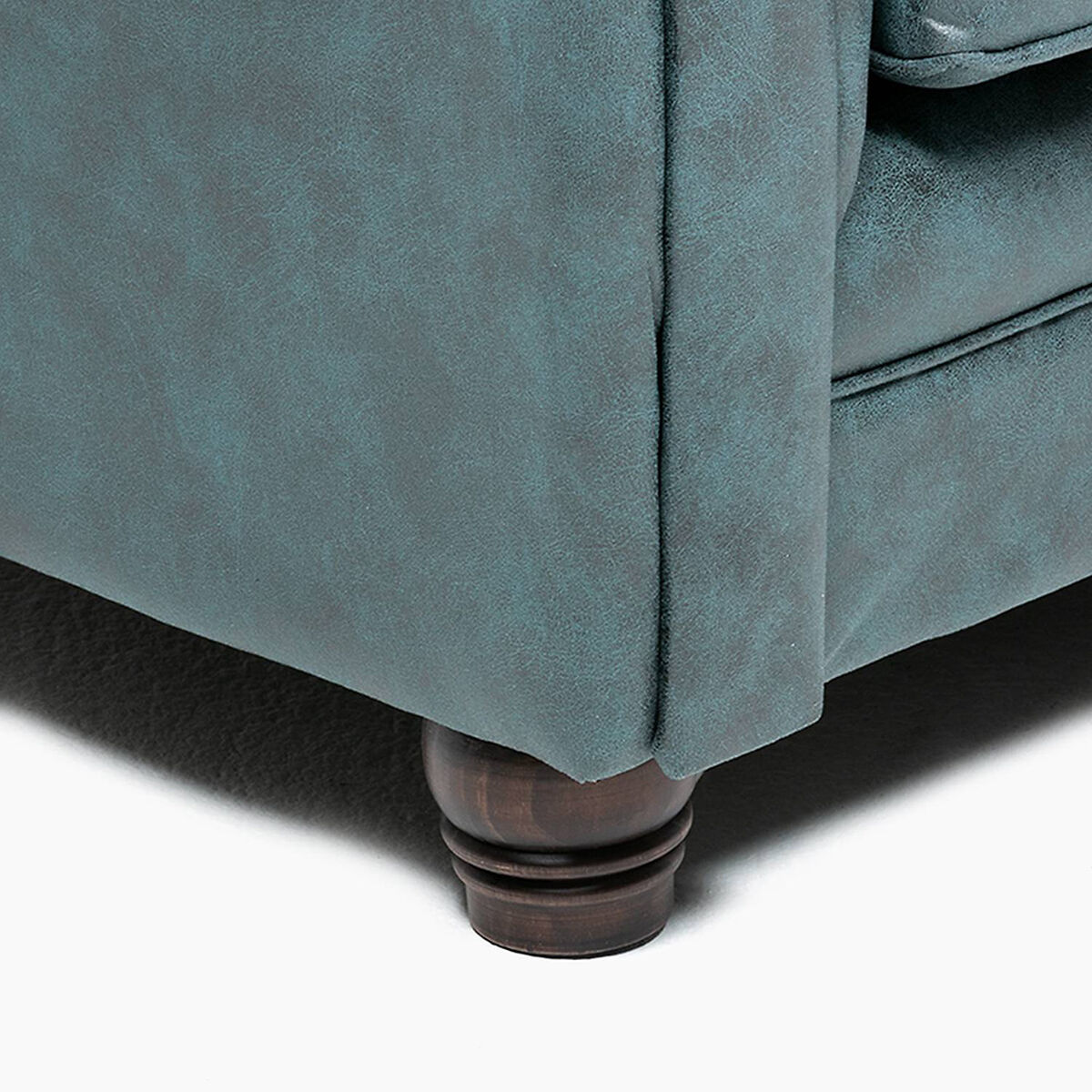 Sofá Barra Design Chesterfield 3 Cuerpos Skin Petróleo