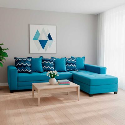 LIVING FACTORY Sofá Seccional Living Factory Venecia 5 Cuerpos Azul