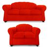 Juego de Living Elegant Detail Marsella Sofá 3 Cuerpos + Sofá 2 cuerpos + Sillón 1 Cuerpo Rojo