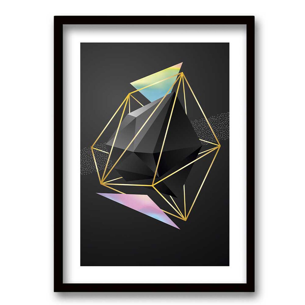 Cuadro Decorativo Retela Triángulo Flúor III 50 x 35 cm