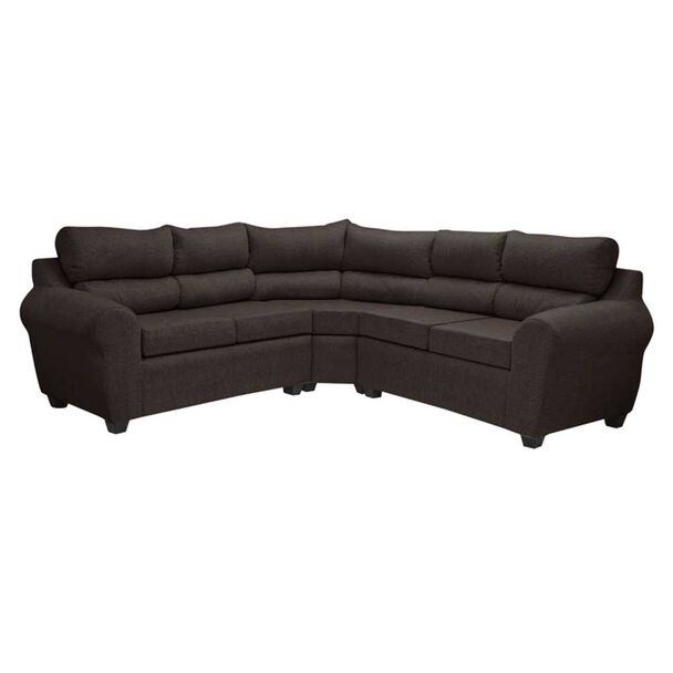 Sofá Seccional Mexx Muebles Dubai 5 Cuerpos Chocolate