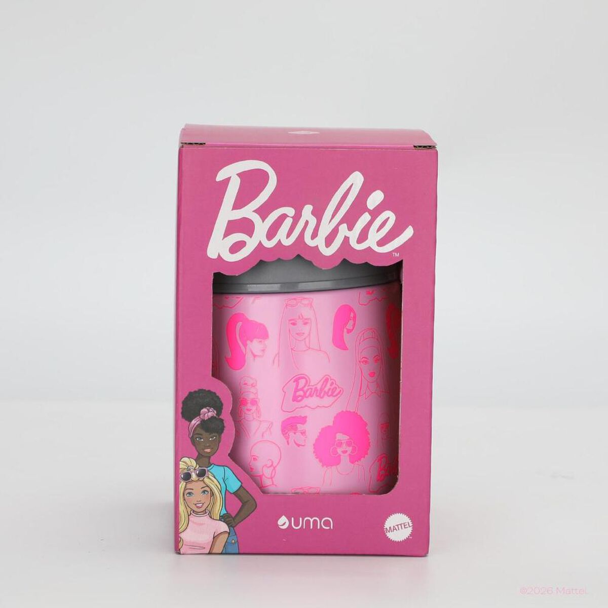 Termo Comida UMA Barbie & Friends + Cuchara 450ml Acero Inox Rosa