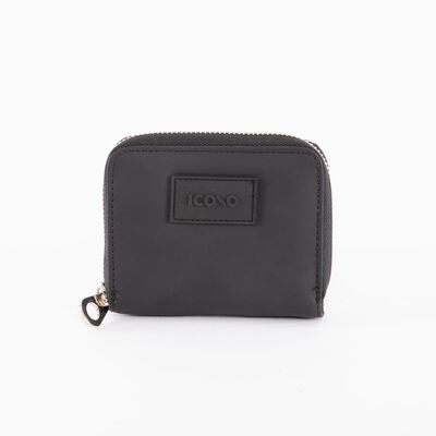 Imagen 1 del producto Billetera Lisa Negra Eco Cuero Mujer Icono