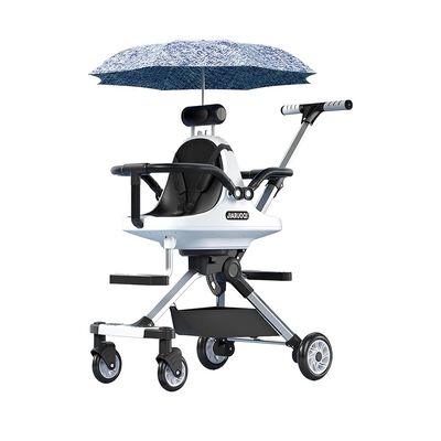 Imagen 1 del producto Coche Doble de Paseo con Sombrilla Azul By LuBabycas