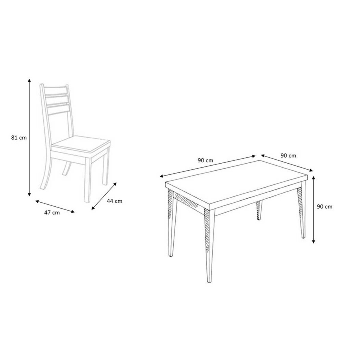Juego de Comedor Innovamuebles Lucca Beige 4 Sillas 