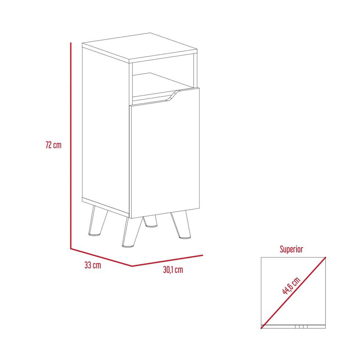 Optimizador de Baño TuHome Laurent 1 Puerta Duna