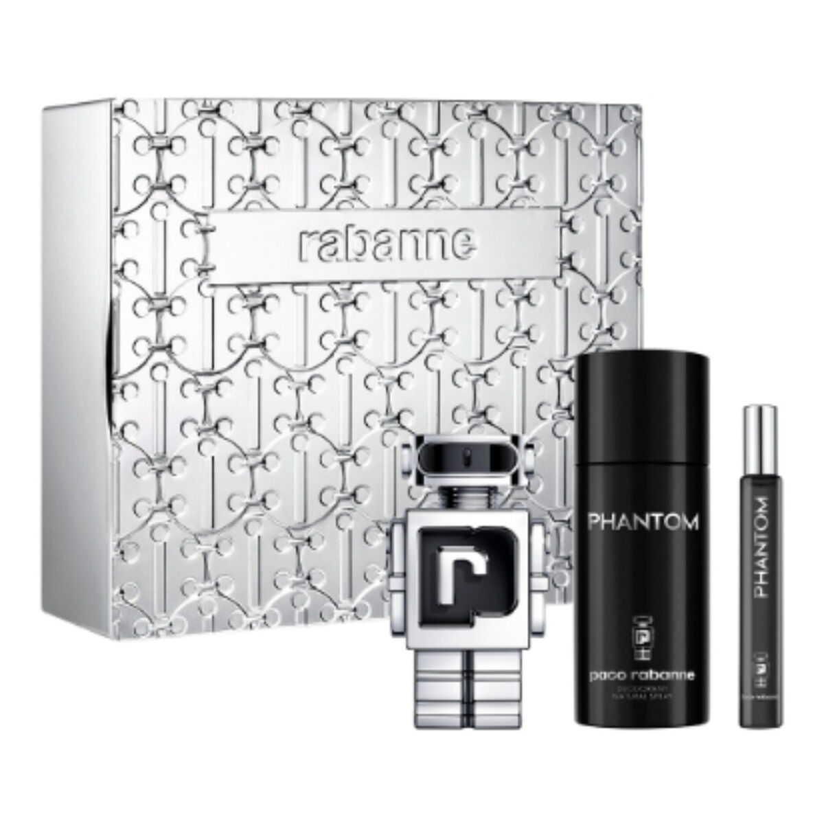 Set Paco Rabanne Phantom Edt 50Ml + Desodorante + Megaspritzer 10 Ml